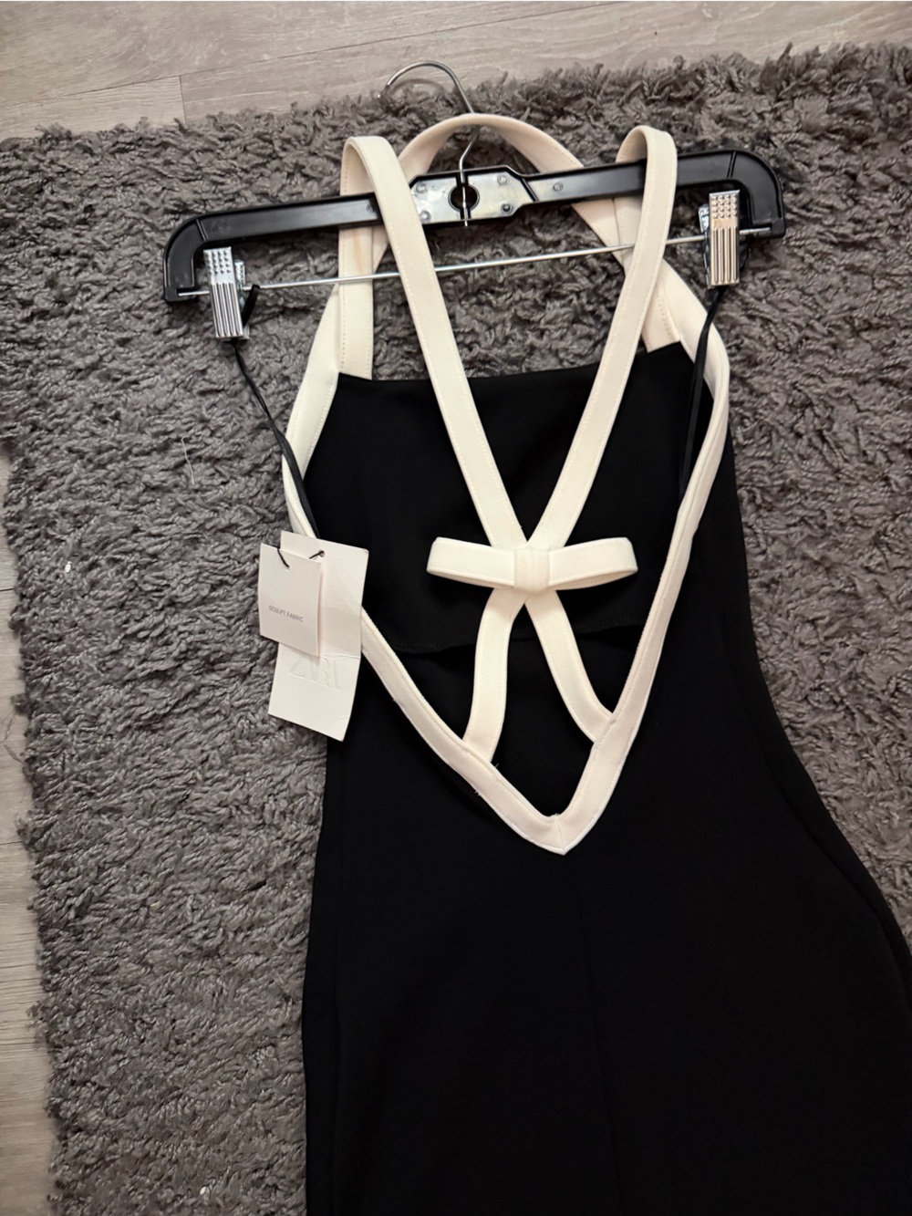 Zara Black Dress with White Strappy Back - Picture 14 of 16